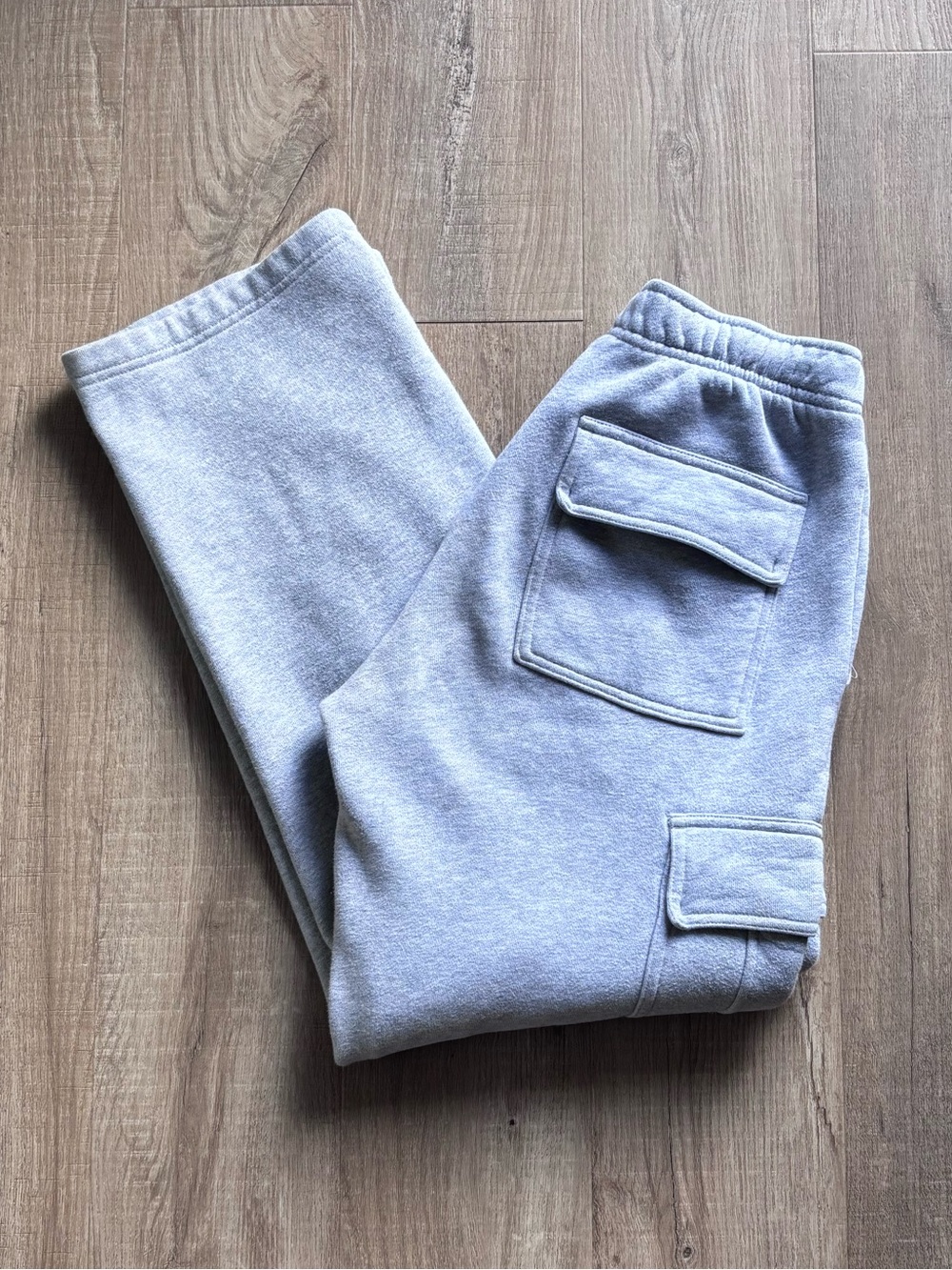 TNA Cargo Mega Fit Wide Leg Cozy Fleece Pant 29” in Grey